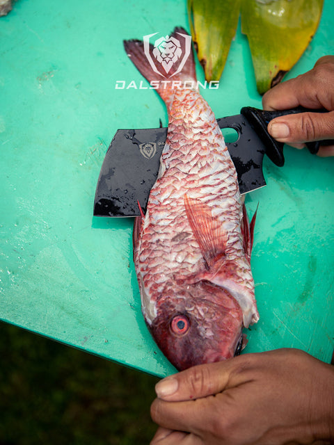 3-Piece Knife Set | Boning Knife. Hook Knife. Mini Cleaver | Night Shark Series | NSF Certified | Dalstrong ©