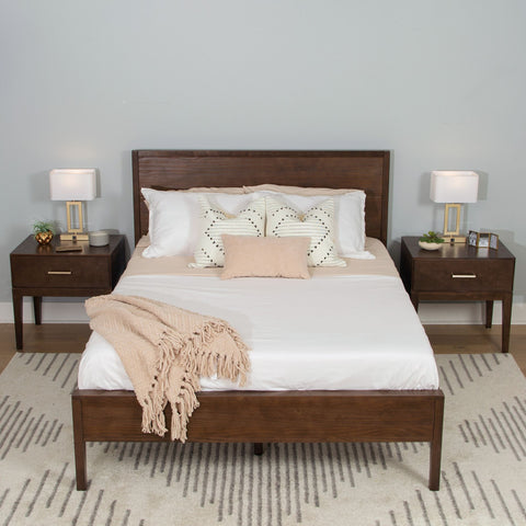 Walnut Bedroom Set - Queen