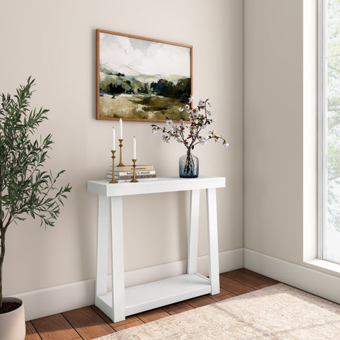 Classic Console Table with Shelf - 36