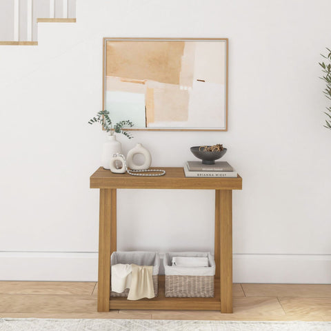 Classic Console Table with Shelf - 36