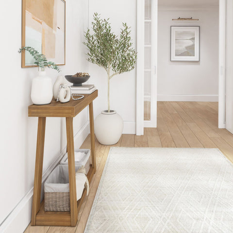 Classic Console Table with Shelf - 36