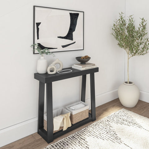 Classic Console Table with Shelf - 36