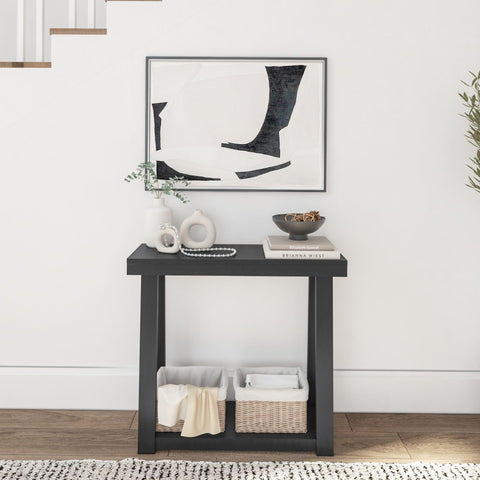 Classic Console Table with Shelf - 36