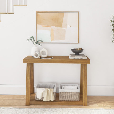 Classic Console Table with Shelf - 46