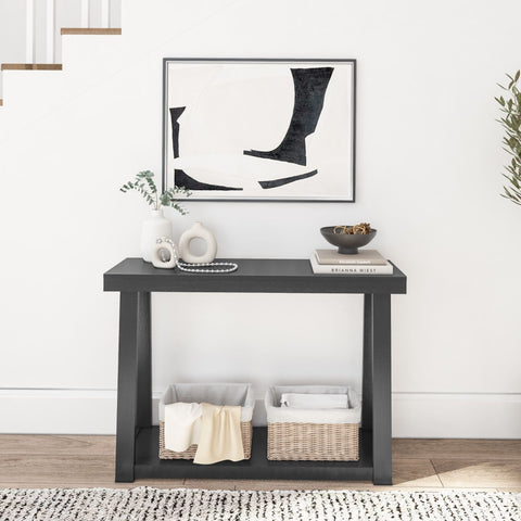 Classic Console Table with Shelf - 46