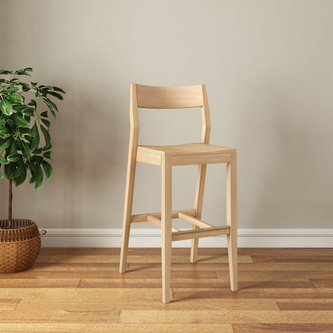 Solid Wood Bar Height Chair - 30