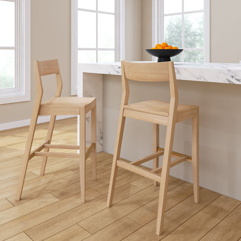 Solid Wood Bar Height Chair - 30