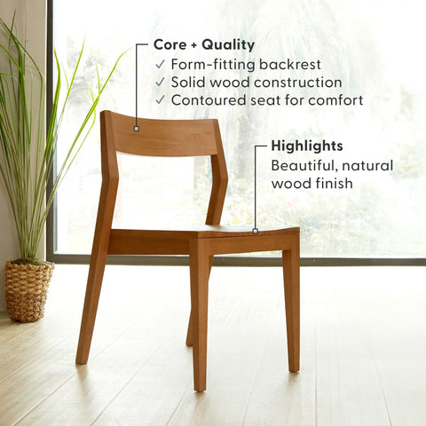 Solid Wood Dining Chair (Set of 2)