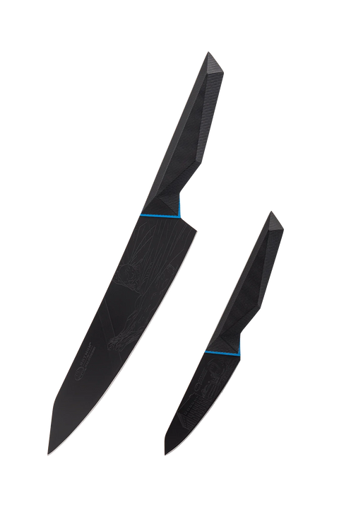 2 Piece Set | 8 Chef's Knife & 3.75 Paring Knife | Batman™ Edition | Shadow Black Series | Dalstrong ©