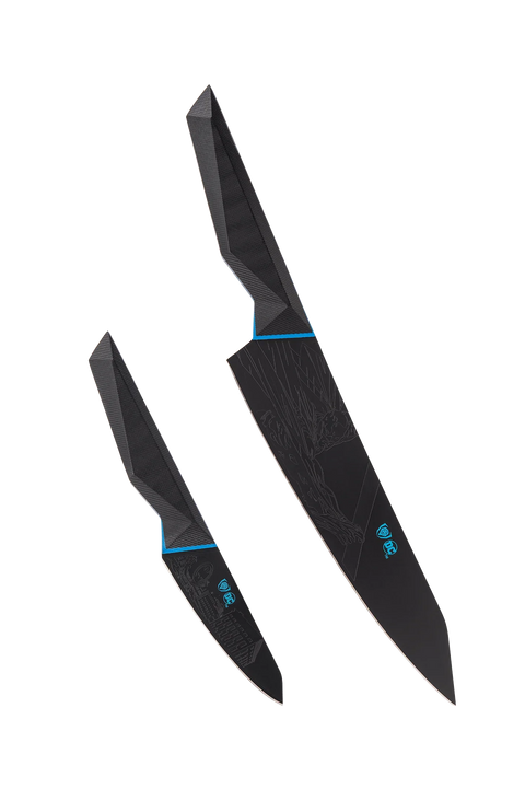 2 Piece Set | 8 Chef's Knife & 3.75 Paring Knife | Batman™ Edition | Shadow Black Series | Dalstrong ©