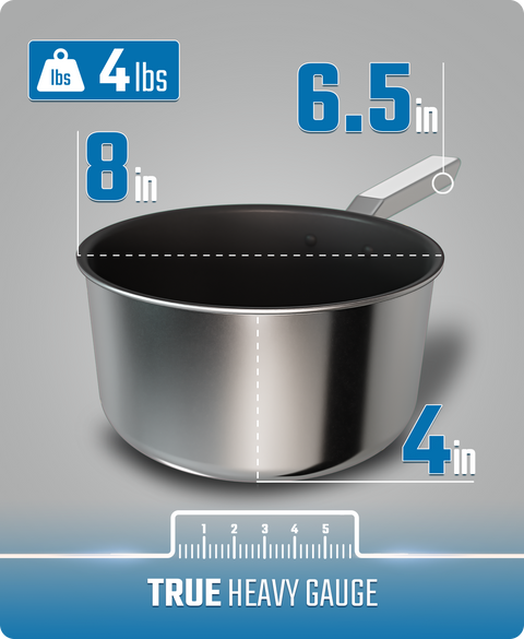 3 Quart Stock Pot | ETERNA Non-Stick | Oberon Series | Dalstrong ©
