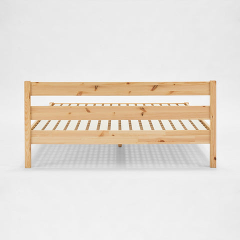 [HD] Pine Wooden Bed - Queen