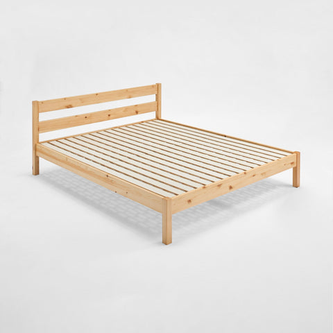 [HD] Pine Wooden Bed - King