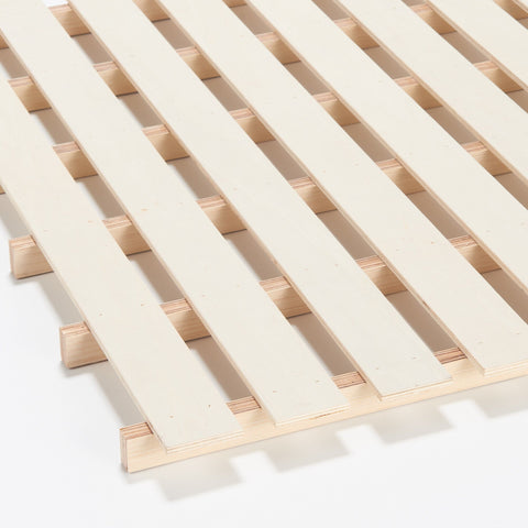 [HD] Pine Wooden Bed - Queen