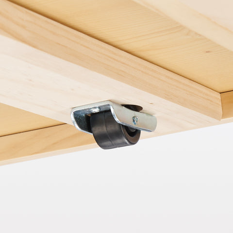 [HD] Pine Wooden Bed Storage Box with Divider