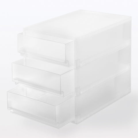 Polypropylene Storage Case Shallow 3 Drawers