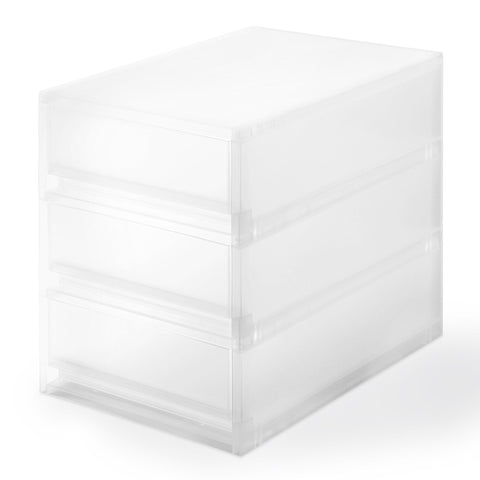 Polypropylene Storage Case Shallow 3 Drawers