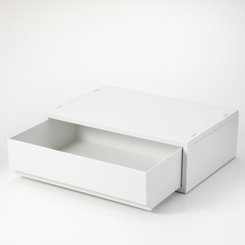 Polypropylene Wide Storage Case White Gray - Shallow (W14.6 x D10.2 x H4.7)
