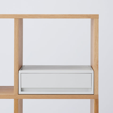 Polypropylene Wide Storage Case White Gray - Shallow (W14.6 x D10.2 x H4.7)