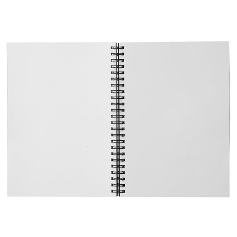 A5 Recycled Paper Double Ring Blank Notebook - Dark Grey