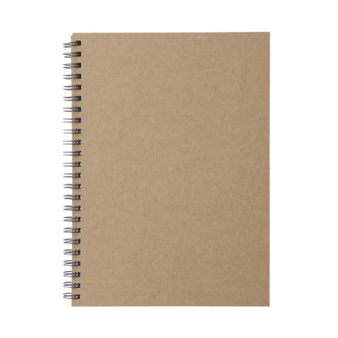 A5 Wirebound Notebook Plain Beige