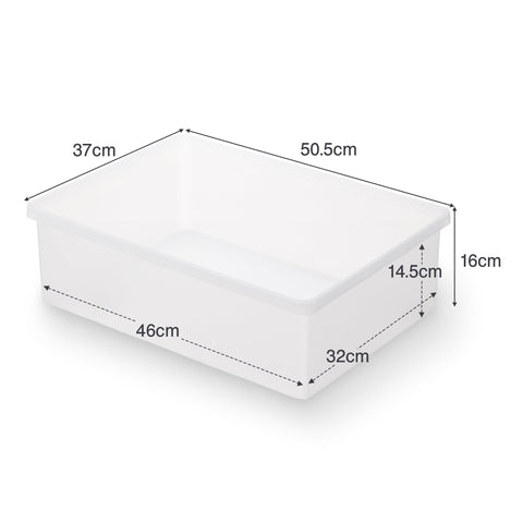 Polypropylene Storage Box Wide - Medium (W19.9 x D14.6 x H6.3)