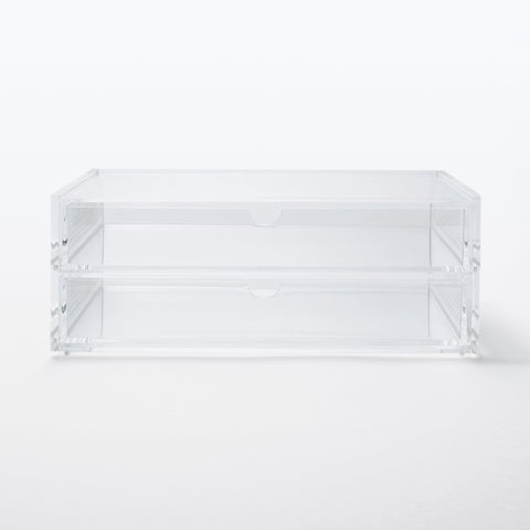 Acrylic Storage Large Case 2 Drawers