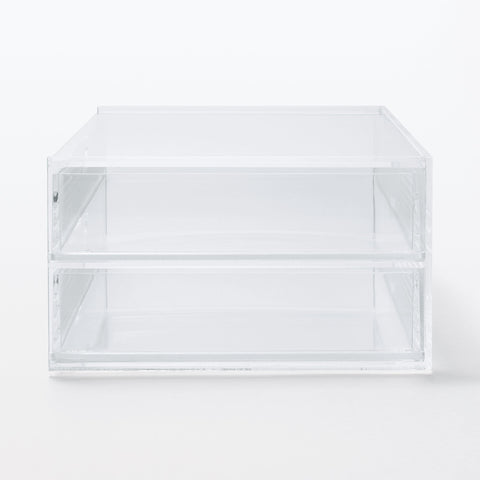 Acrylic Storage Large Case 2 Drawers
