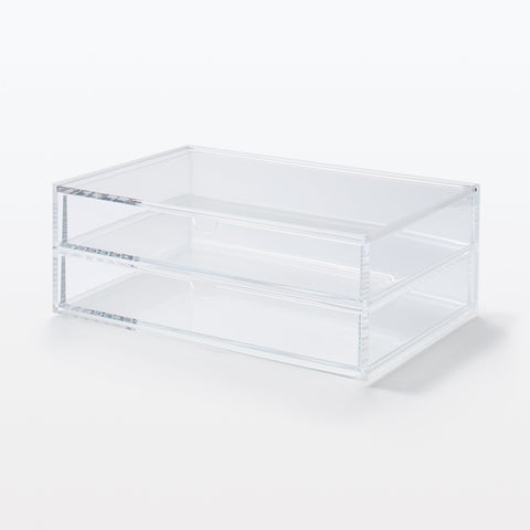 Acrylic Storage Large Case 2 Drawers