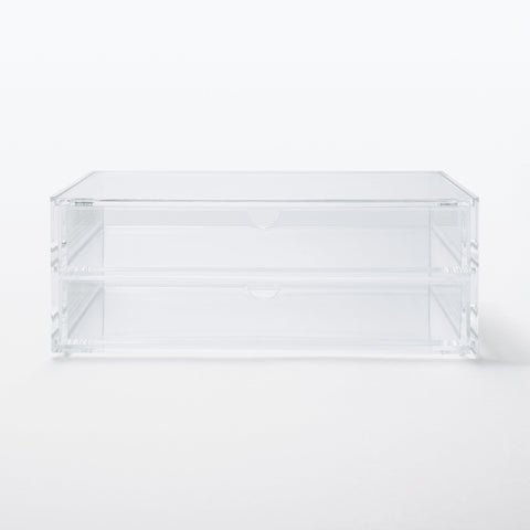Acrylic Storage Large Case 2 Drawers