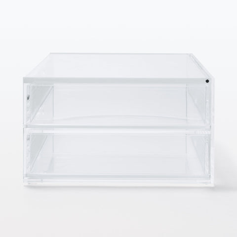 Acrylic Storage Large Case 2 Drawers