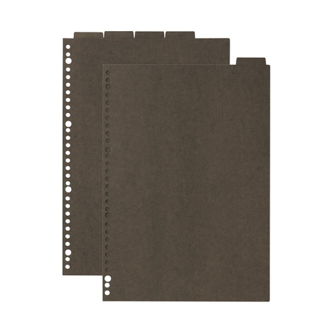 A4 Paper Binder Divider Dark Gray - 30 Holes (5 Pack)
