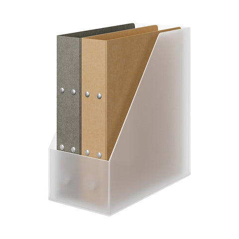 Polypropylene Magazine File Holder - Wide - Clear