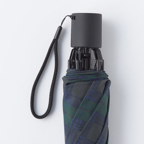 2 Way Foldable Umbrella - Dark Green Check