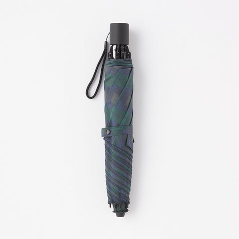 2 Way Foldable Umbrella - Dark Green Check
