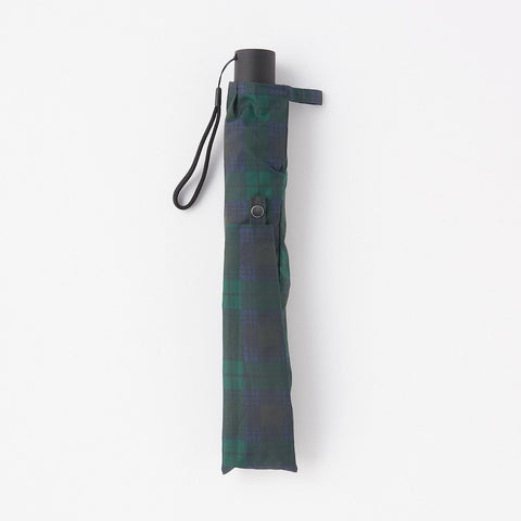 2 Way Foldable Umbrella - Dark Green Check
