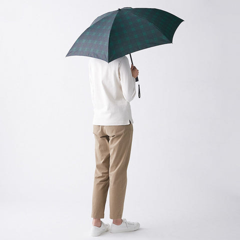 2 Way Foldable Umbrella - Dark Green Check