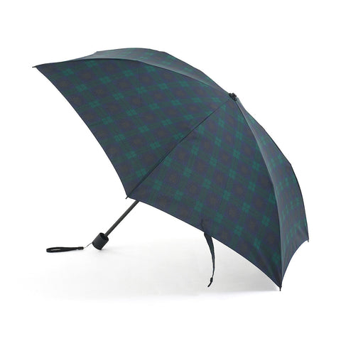 2 Way Foldable Umbrella - Dark Green Check