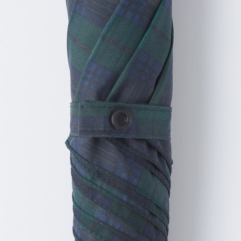 2 Way Foldable Umbrella - Dark Green Check