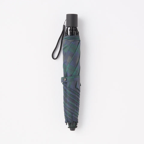 2 Way Foldable Umbrella - Dark Green Check