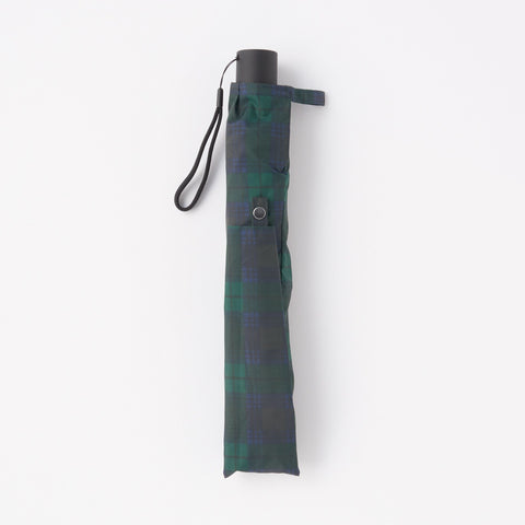 2 Way Foldable Umbrella - Dark Green Check