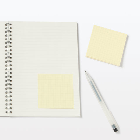 5 mm Grid Square Sticky Notes Yellow - 75 x 75mm