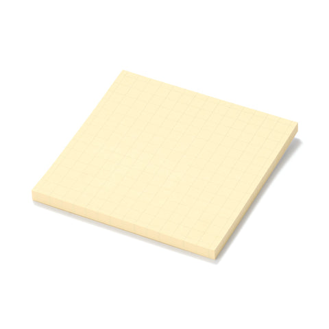 5 mm Grid Square Sticky Notes Yellow - 75 x 75mm