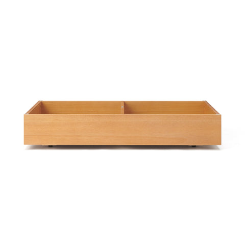 [HD] Rubberwood Wooden Bed Storage Box with Divider