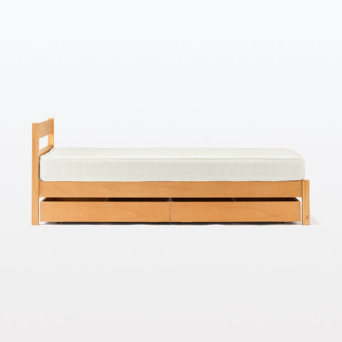 [HD] Rubberwood Wooden Bed - King