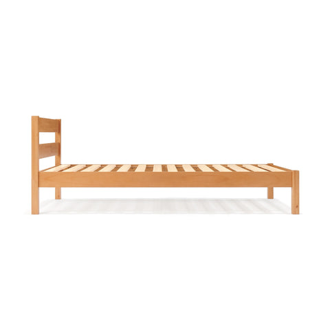 [HD] Rubberwood Wooden Bed - Queen