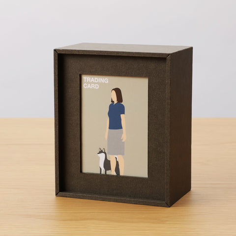 2-in-1 Photo Frame & Trading Card Case - Beige