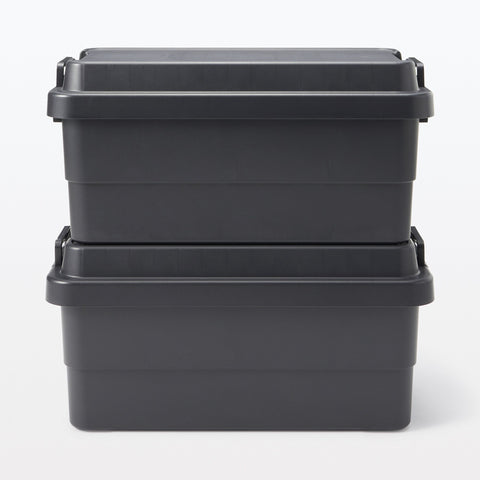 Heavy Duty Polypropylene Storage Box - Dark Gray - Extra Large 18.5 gal