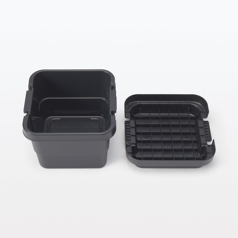 Heavy Duty Polypropylene Storage Box - Dark Gray - Small 7.9 gal