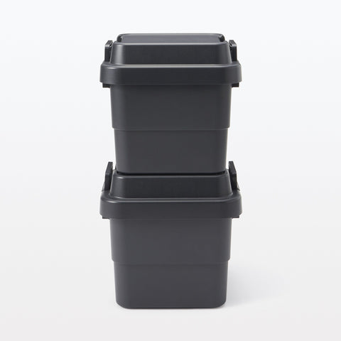 Heavy Duty Polypropylene Storage Box - Dark Gray - Small 7.9 gal